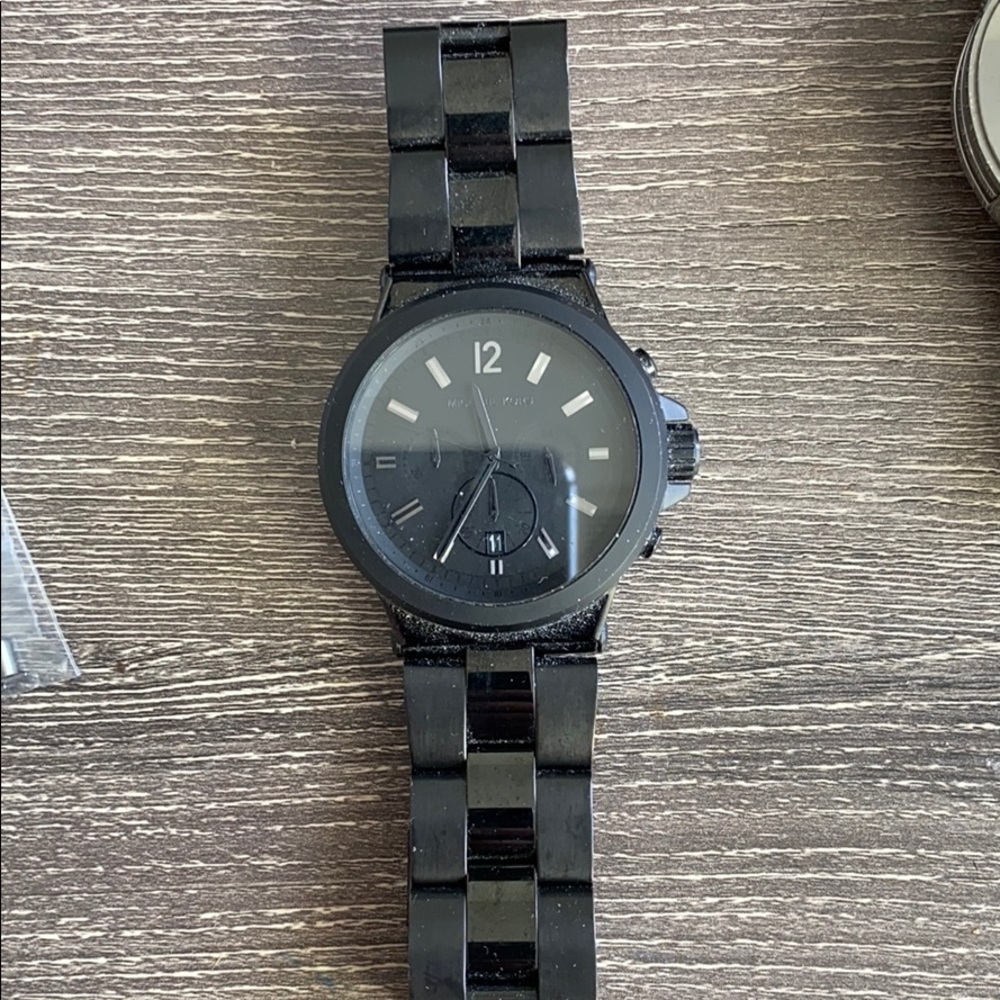Black Michael Kors stainless steel watch 44m - Picture 1 of 2